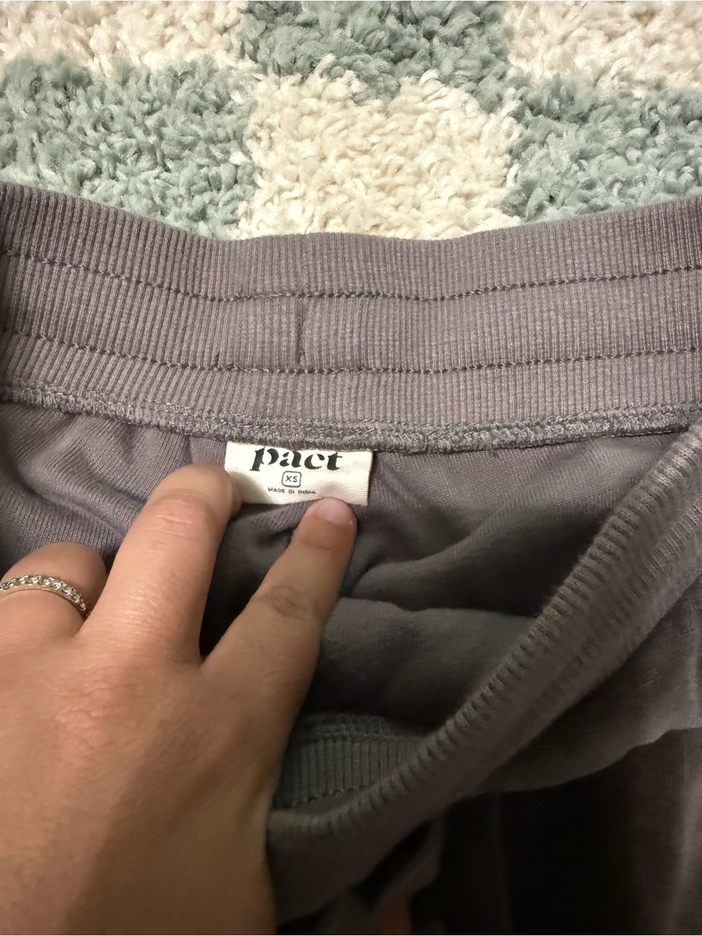 Pact women’s cotton velour wide leg crop pants graphite tan pull on drawstring - Picture 9 of 10